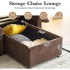 image:imageVINGLI Sectional Sleeper Sofa with Pull Out Couch Bed 111 Inch UShaped Convertible Sofa Bed 7 Seat Modular Sectional Couches for Living Room with Storage Chaise USB Charging Side PocketsDark Brown