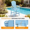 image:imageVINGLI Tall Adirondack Chairs Set of 2 AllWeather Plastic Adirondack Chair with Cup Holders HeavyDuty HDPE Outdoor Bar Stools for Patio Balcony Pool Backyard Black 2 PCSBlue