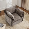 image:imageVINGLI Taupe Accent Chair 34 Width Oversized Reading Chair Upholstered Armchair Soft Chenille Fabric Living Room Chairs Sofa for Adults Bedroom Home Office Play Room