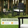 image:imageVINGLI Wooden Rocking Chair with CushionOutdoor Indoor Rocking Chair Supports Up to 450 lbsChair with Comfortable Backrest for Patio Porch Balcony 1 TeakBlack