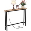 image:imageVINGLI 39 Console Table with Charging Station 59 Narrow Sofa Table Behind Couch Entryway Table with Power Outlet amp 49 Ft Extension Cord amp Adjustable Feet for Living Room Hallway OakOak