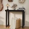 image:imageVINGLI 429 Entryway Table Solid Wood Console Table Narrow Sofa Table Behind Couch Thin for Living Room Entrance Hallway Foyer Bedroom Office Natural WoodBlack