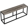 image:imageVINGLI 472 Inch Indoor Outdoor Bench Charcoal Gray Dining amp Patio Bench with Heavy Duty Metal Frame Backless Seating Bench for Dining Room Garden Porch Balcony amp EntrywayGrey