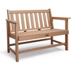 image:imageVINGLI 49in HDPE Outdoor Bench with Backrest and Armrests 2Person Weatherproof Patio Bench Heavy Duty 600 lbs Capacity Low Maintenance Garden Benches for Porch Backyard Poolside Park BlackTeak