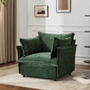 image:imageVINGLI Green Accent Chair 34 Width Oversized Reading Chair Upholstered Armchair Soft Chenille Fabric Living Room Chairs Sofa for Adults Bedroom Home Office Play Room