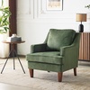 image:imageVINGLI MidCentury Accent Chairs Green Upholstered Armchair Comfy Sofa Chair Reading Chair High Back Living Room Bedroom Furniture for Apartment