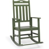 image:imageVINGLI Outdoor Rocking Chair with Footrest Wooden Rocking Chair with 450 LBS Weight Capacity Patio Rocker with Comfortable Backrest for Garden Yard Navy Blue 2PCSDark Green