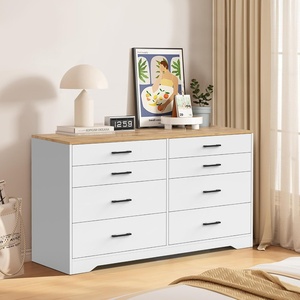 image:imageVINGLI 3 Drawer Dresser with Charging Station Small Dresser Grey Chest of Drawers 315 W Gray Wood Dressers for Bedroom Living Room Hallway Home Office 1575 D x 315 W x 315 HWhite  Brown