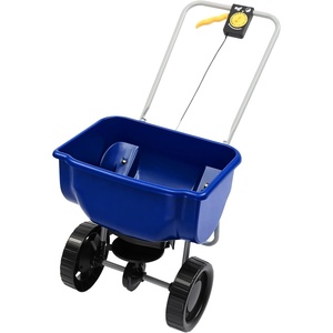 image:imageVINGLI 70lbs Fertilizer Spreader with 15 Adjustable Drop Rate PreAssembled WalkBehind Seed Spreader with 9 Tire for MultiTerrain Broadcast Spreader for Lawn Care amp Seed SpreadingBlue