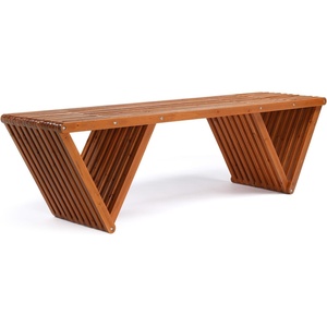 image:imageVINGLI Outdoor Wooden Bench 63 All Weather Patio Bench Porch Bench 600lb Capacity Outdoor Backless Benches for Yard Park Garden