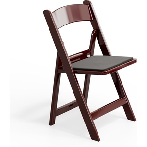 image:imageVINGLI Resin Folding Chairs with Cushion Foldable Plastic Chair with Comfortable Padded Seats Perfect for Event Party Indoor Outdoor White 4 PCReddish Brown