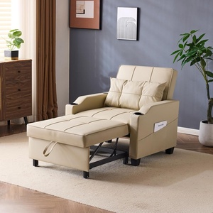 image:imageVINGLI Sectional Sleeper Sofa with Pull Out Couch Bed 111 Inch UShaped Convertible Sofa Bed 7 Seat Modular Sectional Couches for Living Room with Storage Chaise USB Charging Side PocketsKhaki