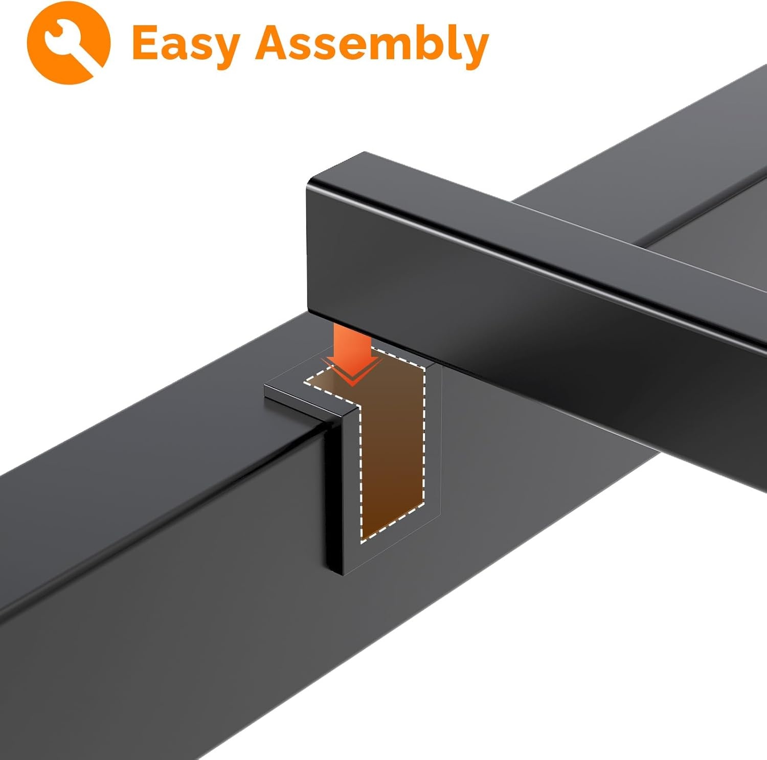 image:imageVINGLI Queen Platform Bed Frame with Wood Headboard amp Footboard 12Inch UnderBed Storage Space LED 2 AC 2 USB 1 TypeC Charging Port Sturdy Metal NoiseFree Design Modern Apartment BedroomBlackMahogany Brown