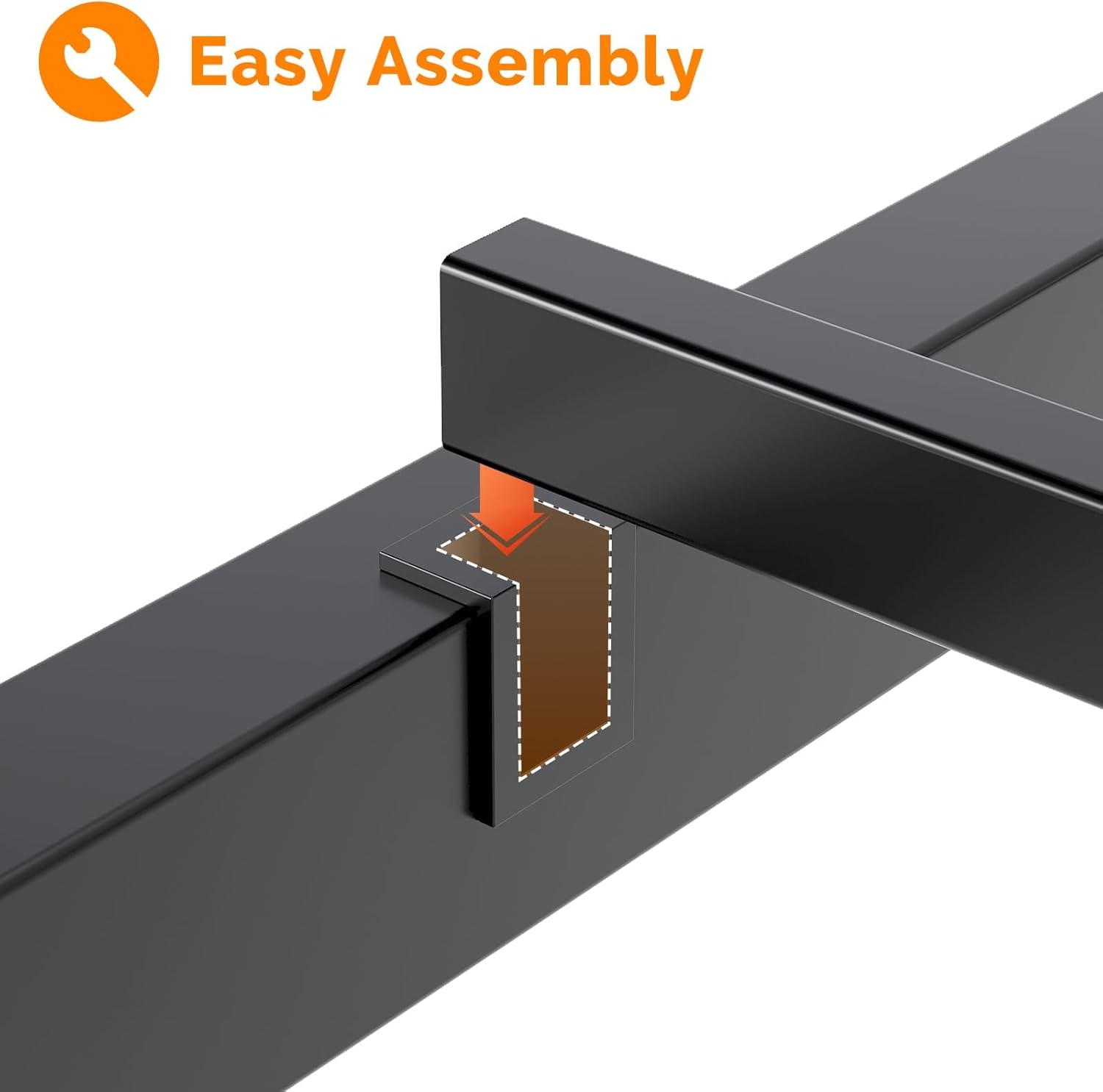 image:imageVINGLI Queen Platform Bed Frame with Wood Headboard amp Footboard 12Inch UnderBed Storage Space LED 2 AC 2 USB 1 TypeC Charging Port Sturdy Metal NoiseFree Design Modern Apartment BedroomBlackWash Gray