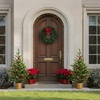 image:imageVINGLI 2 Pcs 4ft Christmas Tree with Plastic Pot 119 PE Branch Tips Small Artificial Xmas Tree Perfect for Bedroom Office Desk Apartment Dorm Small Spaces Holiday Symmetrical DecorGreen