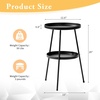 image:imageVINGLI 2Tier Round Outdoor Side Table Small End Table for Living Room Bedroom Office amp Outdoor  Metal Coffee Table Nightstand with Modern Design for Compact SpacesTrapezoid