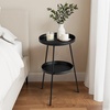 image:imageVINGLI 2Tier Round Outdoor Side Table Small End Table for Living Room Bedroom Office amp Outdoor  Metal Coffee Table Nightstand with Modern Design for Compact SpacesTrapezoid