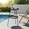 image:imageVINGLI 2Tier Round Outdoor Side Table Small End Table for Living Room Bedroom Office amp Outdoor  Metal Coffee Table Nightstand with Modern Design for Compact SpacesTrapezoid
