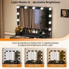 image:imageVINGLI 315 Small Vanity Desk with Mirror and Lights Glass Top Makeup Vanity Table White Dressing Table wHollywood Bulbs amp Big Mirror Corner Vanity for Bedroom Girls VanitiesBlack