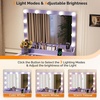 image:imageVINGLI 315 Small Vanity Desk with Mirror and Lights Glass Top Makeup Vanity Table White Dressing Table wHollywood Bulbs amp Big Mirror Corner Vanity for Bedroom Girls VanitiesPurple