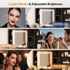 image:imageVINGLI 315 Small Vanity Desk with Mirror and Lights Glass Top Makeup Vanity Table White Dressing Table wHollywood Bulbs amp Big Mirror Corner Vanity for Bedroom Girls VanitiesBlack
