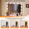 image:imageVINGLI 315 Small Vanity Desk with Mirror and Lights Glass Top Makeup Vanity Table White Dressing Table wHollywood Bulbs amp Big Mirror Corner Vanity for Bedroom Girls VanitiesPink