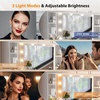 image:imageVINGLI 315 Small Vanity Desk with Mirror and Lights Glass Top Makeup Vanity Table White Dressing Table wHollywood Bulbs amp Big Mirror Corner Vanity for Bedroom Girls VanitiesWhite