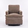 image:imageVINGLI 360 Swivel MidCentury Modern Accent Armchair with DoubleLayer Seat Cushions Comfy Single Square Sofa Upholstered Club Chair for Living RoomBedroom Reading Room Chenille Khaki