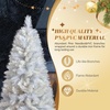 image:imageVINGLI 4ft White Christmas Tree with Plastic Pot 200 Mixed Pine amp PVC Tips Small Artificial Xmas Tree Perfect for Bedroom Office Desk Apartment Dorm Small Spaces Holiday Decor 2 PackWhite