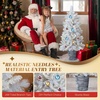 image:imageVINGLI 4ft White Christmas Tree with Plastic Pot 200 Mixed Pine amp PVC Tips Small Artificial Xmas Tree Perfect for Bedroom Office Desk Apartment Dorm Small Spaces Holiday Decor 2 PackWhite