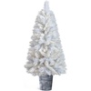image:imageVINGLI 4ft White Christmas Tree with Plastic Pot 200 Mixed Pine amp PVC Tips Small Artificial Xmas Tree Perfect for Bedroom Office Desk Apartment Dorm Small Spaces Holiday Decor 2 PackWhite