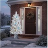 image:imageVINGLI 4ft White Christmas Tree with Plastic Pot 200 Mixed Pine amp PVC Tips Small Artificial Xmas Tree Perfect for Bedroom Office Desk Apartment Dorm Small Spaces Holiday Decor 2 PackWhite