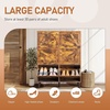 image:imageVINGLI 6 Flip Drawer Shoe Cabinet for Entryway Rustic Shoe Storage Cabinet with 5 Solid Wood Legs Farmhouse Barn Door Design Shoe Organizer for Hallway Bedroom or Living Room Natural Wood FinishRustic Brown