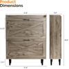 image:imageVINGLI 6 Flip Drawer Shoe Cabinet for Entryway Rustic Shoe Storage Cabinet with 5 Solid Wood Legs Farmhouse Barn Door Design Shoe Organizer for Hallway Bedroom or Living Room Natural Wood FinishRustic Grey Oak
