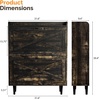 image:imageVINGLI 6 Flip Drawer Shoe Cabinet for Entryway Rustic Shoe Storage Cabinet with 5 Solid Wood Legs Farmhouse Barn Door Design Shoe Organizer for Hallway Bedroom or Living Room Natural Wood FinishDark Rustic Oak