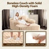 image:imageVINGLI Boneless Chaise Lounge Chair Indoor 555 Deep Seat Sleeper Sofa Bed Upholstered Bubble Fleece Fabric Couches for Living Room Bedroom Play Room No Assembly RequiredLight Brown
