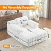 image:imageVINGLI Boneless Chaise Lounge Chair Indoor 555 Deep Seat Sleeper Sofa Bed Upholstered Bubble Fleece Fabric Couches for Living Room Bedroom Play Room No Assembly RequiredWhite
