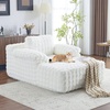 image:imageVINGLI Boneless Chaise Lounge Chair Indoor 555 Deep Seat Sleeper Sofa Bed Upholstered Bubble Fleece Fabric Couches for Living Room Bedroom Play Room No Assembly RequiredWhite