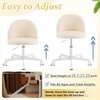 image:imageVINGLI Candy Chair Armless Cute Desk ChairComfy Small Office Chair with WheelsVanity Chair with Lumbar SupportTeddy Adjustable Rolling Swivel Computer Task Chair for Home OfficeBedroomMuted GreyCreamy Beige