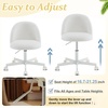 image:imageVINGLI Candy Chair Armless Cute Desk ChairComfy Small Office Chair with WheelsVanity Chair with Lumbar SupportTeddy Adjustable Rolling Swivel Computer Task Chair for Home OfficeBedroomMuted GreyWhite