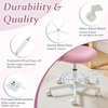 image:imageVINGLI Candy Chair Armless Cute Desk ChairComfy Small Office Chair with WheelsVanity Chair with Lumbar SupportTeddy Adjustable Rolling Swivel Computer Task Chair for Home OfficeBedroomMuted GreyLilac Purple