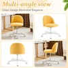 image:imageVINGLI Candy Chair Armless Cute Desk ChairComfy Small Office Chair with WheelsVanity Chair with Lumbar SupportTeddy Adjustable Rolling Swivel Computer Task Chair for Home OfficeBedroomMuted GreySunny Egg Yellow