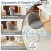 image:imageVINGLI Candy Chair Armless Cute Desk ChairComfy Small Office Chair with WheelsVanity Chair with Lumbar SupportTeddy Adjustable Rolling Swivel Computer Task Chair for Home OfficeBedroomMuted GreyMuted Grey