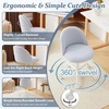 image:imageVINGLI Candy Chair Armless Cute Desk ChairComfy Small Office Chair with WheelsVanity Chair with Lumbar SupportTeddy Adjustable Rolling Swivel Computer Task Chair for Home OfficeBedroomMuted GreyPoetic Blue