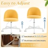 image:imageVINGLI Candy Chair Armless Cute Desk ChairComfy Small Office Chair with WheelsVanity Chair with Lumbar SupportTeddy Adjustable Rolling Swivel Computer Task Chair for Home OfficeBedroomMuted GreySunny Egg Yellow