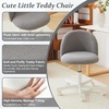 image:imageVINGLI Candy Chair Armless Cute Desk ChairComfy Small Office Chair with WheelsVanity Chair with Lumbar SupportTeddy Adjustable Rolling Swivel Computer Task Chair for Home OfficeBedroomMuted GreyMuted Grey