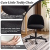 image:imageVINGLI Candy Chair Armless Cute Desk ChairComfy Small Office Chair with WheelsVanity Chair with Lumbar SupportTeddy Adjustable Rolling Swivel Computer Task Chair for Home OfficeBedroomMuted GreyJet Black