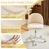 image:imageVINGLI Candy Chair Armless Cute Desk ChairComfy Small Office Chair with WheelsVanity Chair with Lumbar SupportTeddy Adjustable Rolling Swivel Computer Task Chair for Home OfficeBedroomMuted GreyCreamy Beige