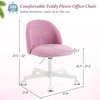 image:imageVINGLI Candy Chair Armless Cute Desk ChairComfy Small Office Chair with WheelsVanity Chair with Lumbar SupportTeddy Adjustable Rolling Swivel Computer Task Chair for Home OfficeBedroomMuted GreyLilac Purple