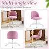 image:imageVINGLI Candy Chair Armless Cute Desk ChairComfy Small Office Chair with WheelsVanity Chair with Lumbar SupportTeddy Adjustable Rolling Swivel Computer Task Chair for Home OfficeBedroomMuted GreyLilac Purple